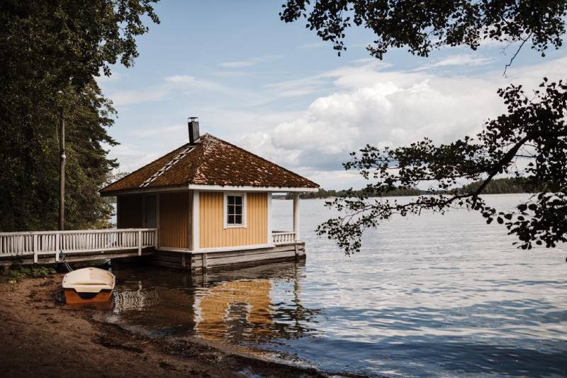 Ahtola, sauna. Bottenstocks